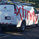 Comcast trucks parked outside a Westford, Massachusetts operations center in 2015.